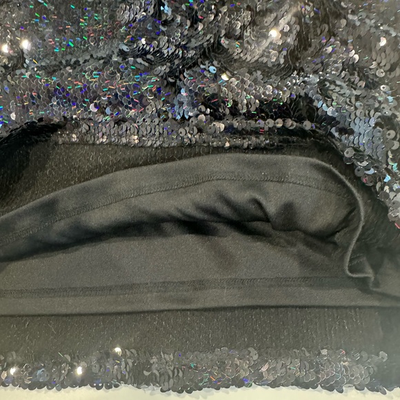 Black Sequin mini dress perfect New Years Dress made in Los Angeles - Picture 4 of 8